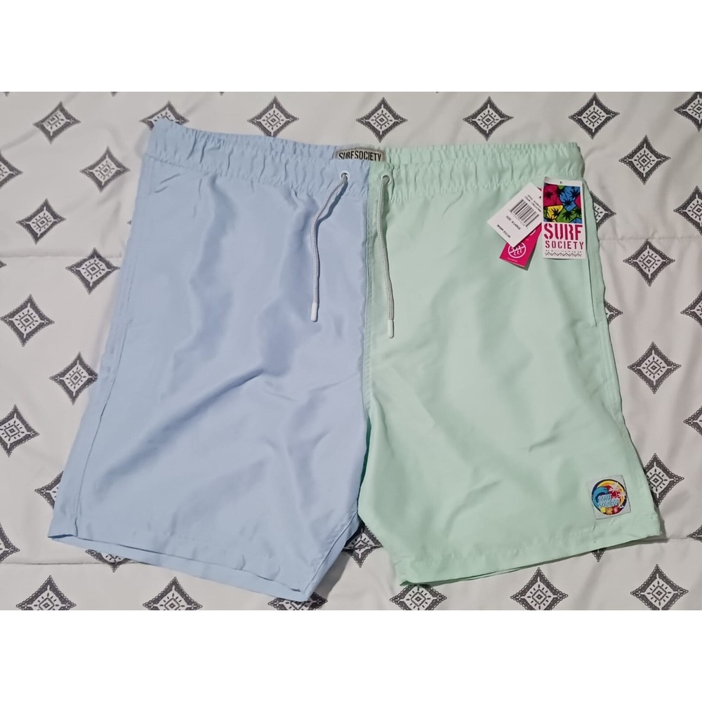 Drill Clothing Surf Society Swim Trunks Shorts Pastel‎ Colorblock Mens XL